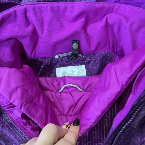 Columbia Womens Outer West Interchange Bright Plum Medium 3-in-1 Jacket SZ SM - Picture 4 of 8
